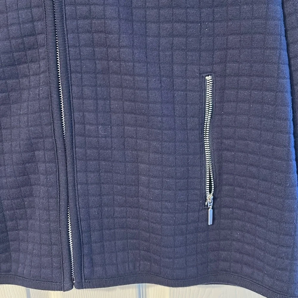 Vintage Karen Scott Plus Size Navy Long Sleeve Lightweight Jacket Vest Size 2X - Picture 2 of 5
